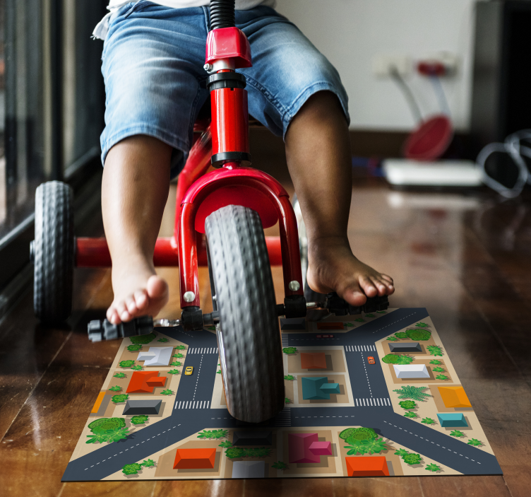 Miesto gatvių peizažas kelių kilimėliai - „Tenstickers“