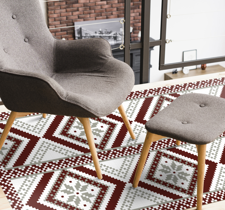 Sudėtingi geometriniai raštai mozaikinė vinilo kilimėlė - „Tenstickers“