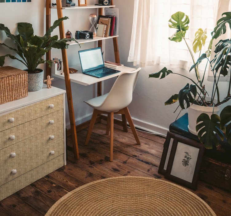 Austas apvalus medvilnės tekstūros šiaurinis vinilo kilimas - „Tenstickers“