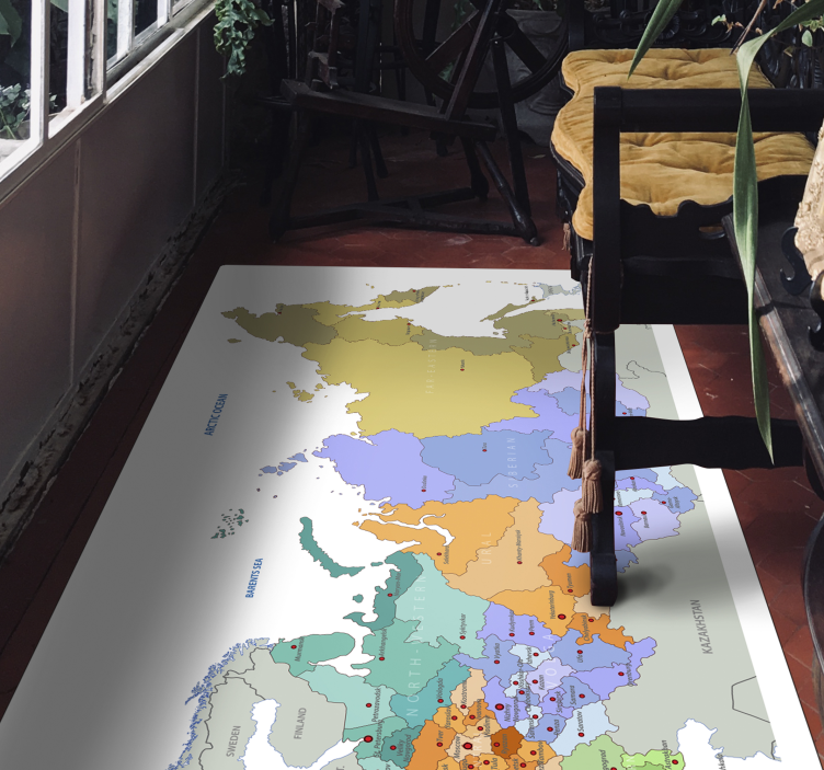 žemėlapio kortelė ussr - arba pasaulio žemėlapio kilimas - „Tenstickers“