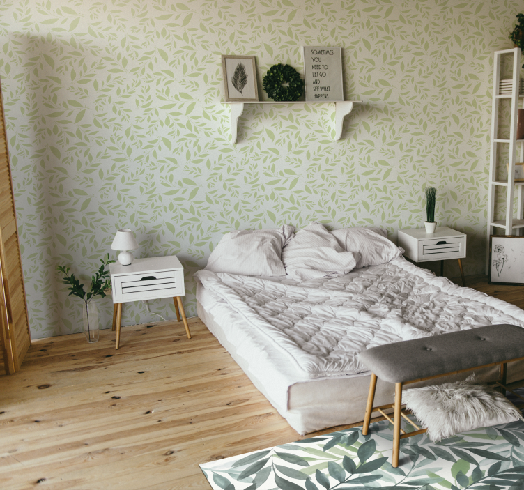 Botaninė lapija gėlių rašto kilimėlis - „Tenstickers“