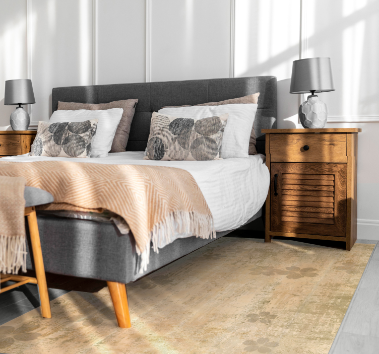 Subtili gėlių elegancija vinilinis kilimas svetainei - „Tenstickers“