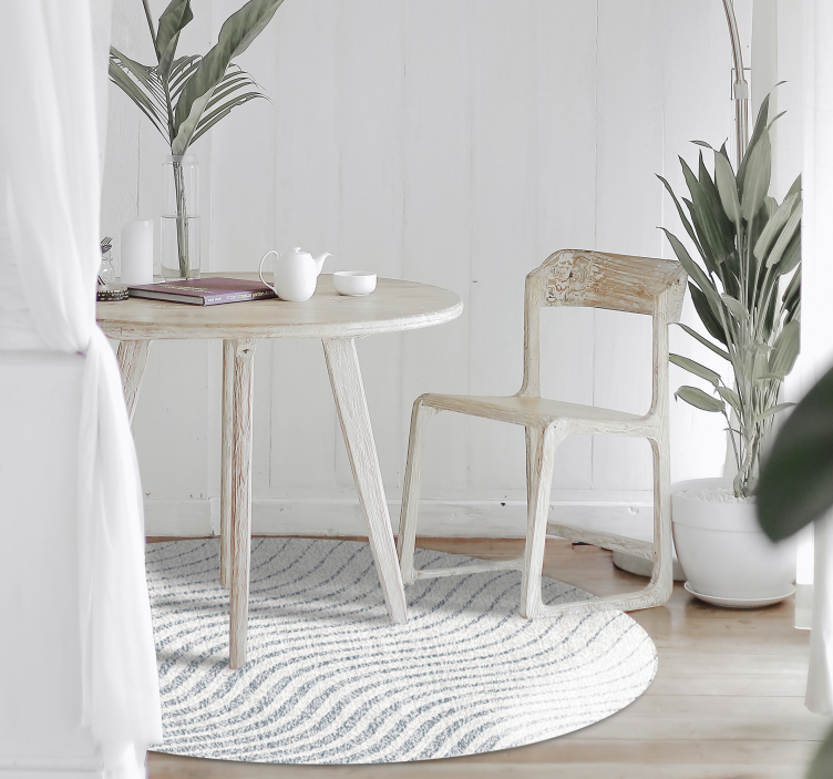 Minkštų bangų raštai vinilinis kilimas svetainei - „Tenstickers“