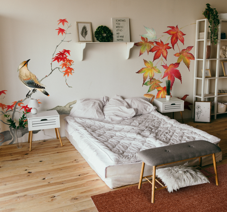 Natūralaus pluošto vinilo miegamojo kilimėlis - „Tenstickers“