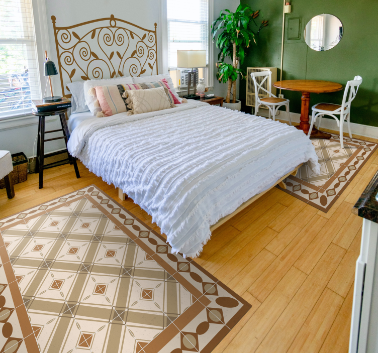 Portugalų plytelių vinilo gyvenamojo kambario kilimėlis - „Tenstickers“