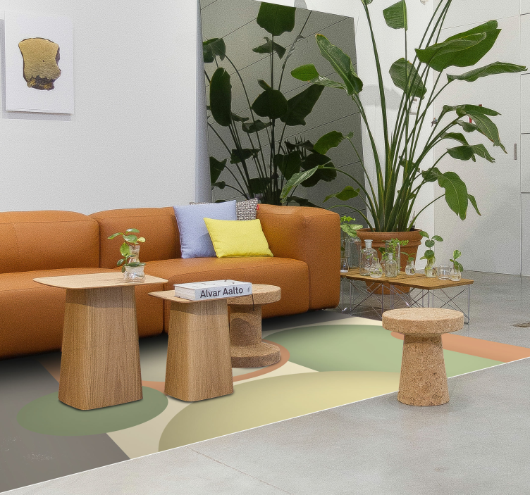 šiuolaikiniai apskriti raštai modernus vinilinis kilimas - „Tenstickers“