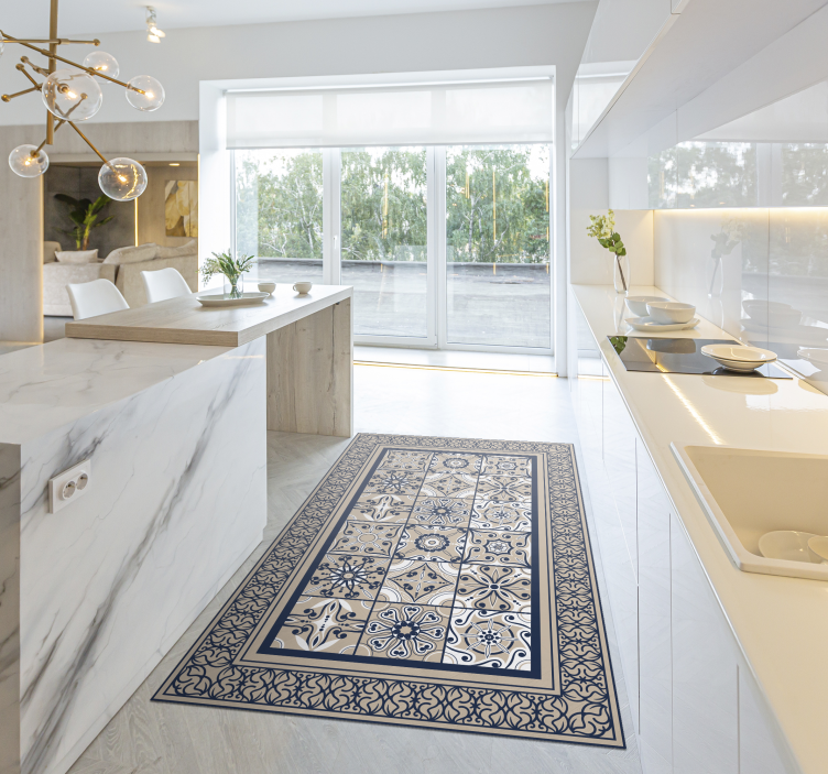 Vinyliniai kilimas su plytelių imitacija rudos vintage plytelės - „Tenstickers“