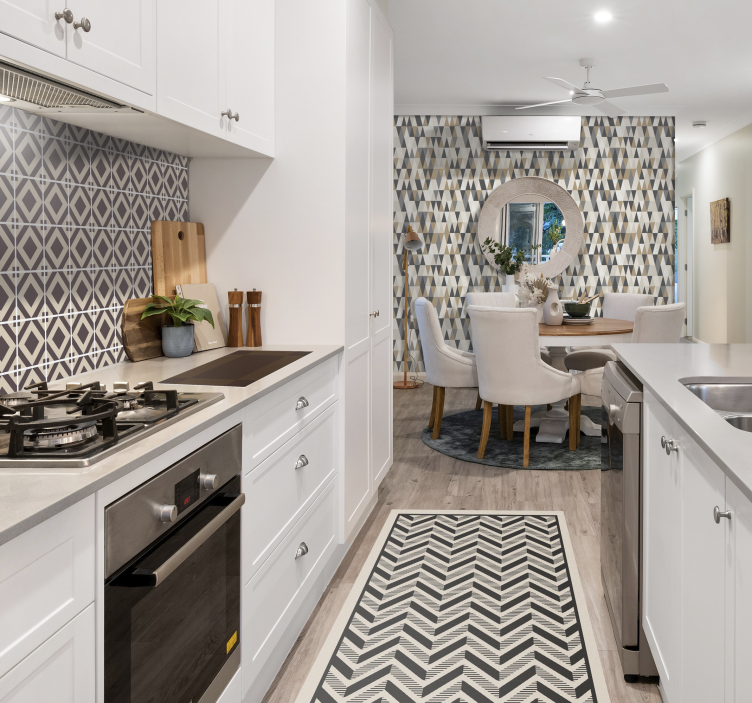 Klasikinis ševrono motyvas geometriniai kilimas - „Tenstickers“