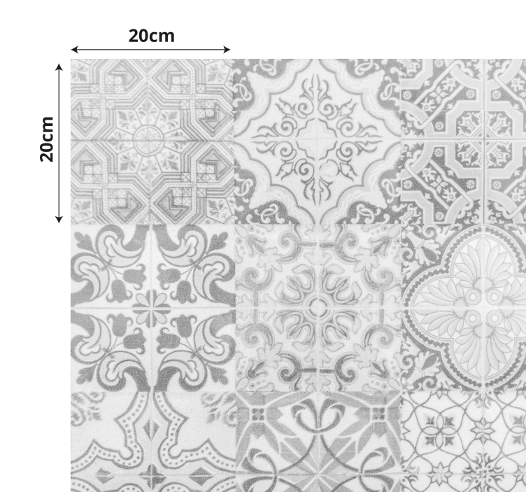 Akmens efekto mozaikos rašto plytelių kilimas - „Tenstickers“