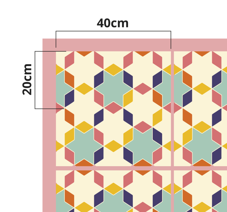 Spalvinga teseliacija geometriniai kilimas - „Tenstickers“