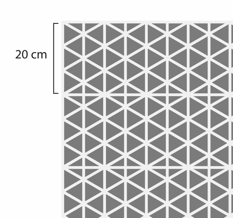 Trikampis pilkas elementas kilimas virtuvei - „Tenstickers“
