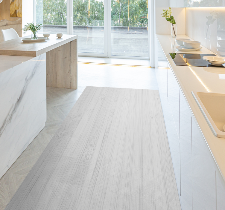 Baltos medienos virtuvinis vinilinis kilimas - „Tenstickers“