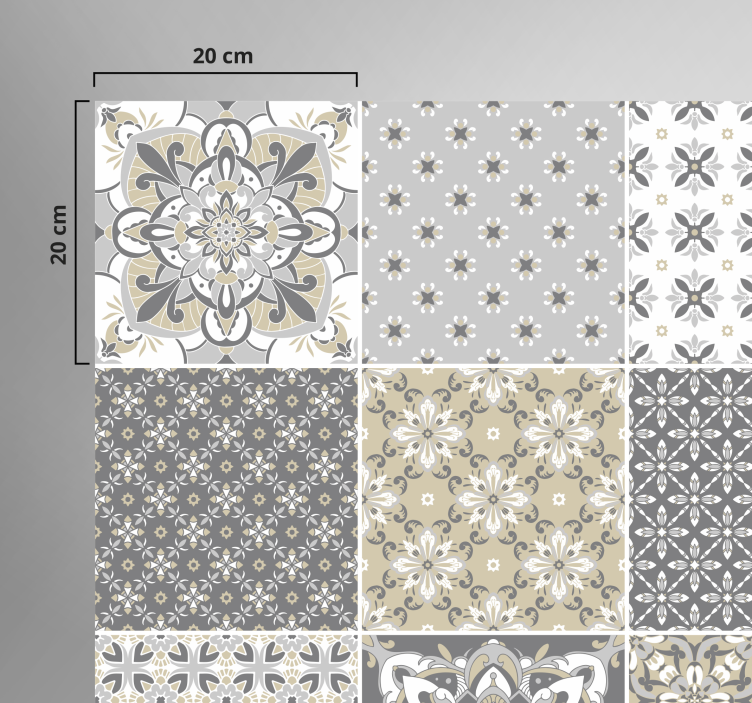 Marokietiško stiliaus plytelių efekto plytelių kilimas - „Tenstickers“