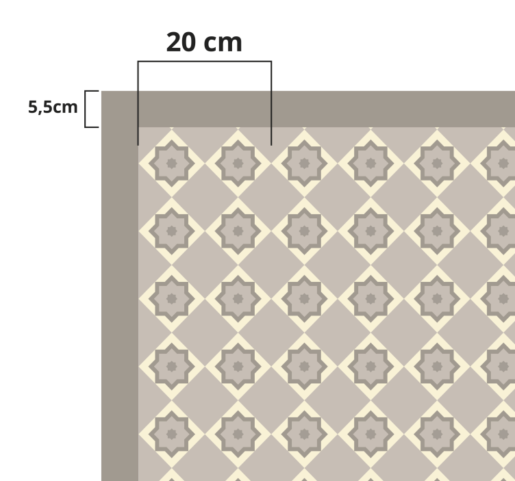 Cemento smėlio spalvos plytelių kilimas - „Tenstickers“