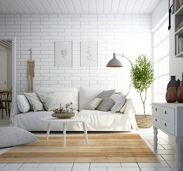 šviesios spalvos medžio lentos medžio efekto vinilo kilimas - „Tenstickers“