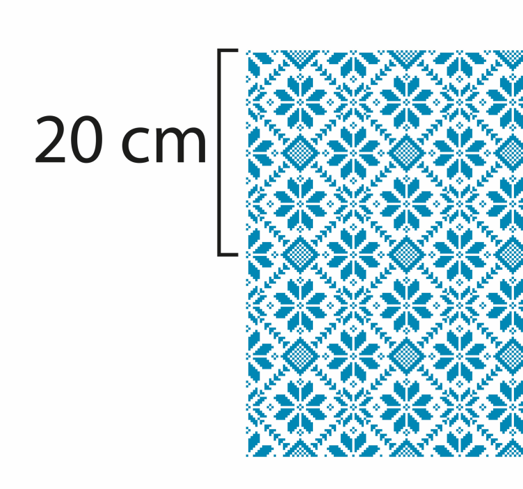 Mėlynos ir baltos gėlių mozaikinės mozaikos grindų plytelės - „Tenstickers“