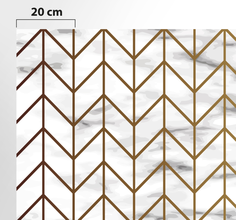 Geometrinis auksinis ir marmurinis virtuvinis vinilinis kilimas - „Tenstickers“