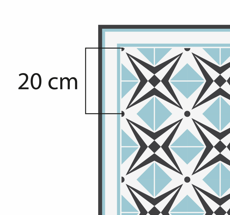 žvaigždės mėlynos spalvos motyvas mozaikinė vinilo kilimėlė - „Tenstickers“