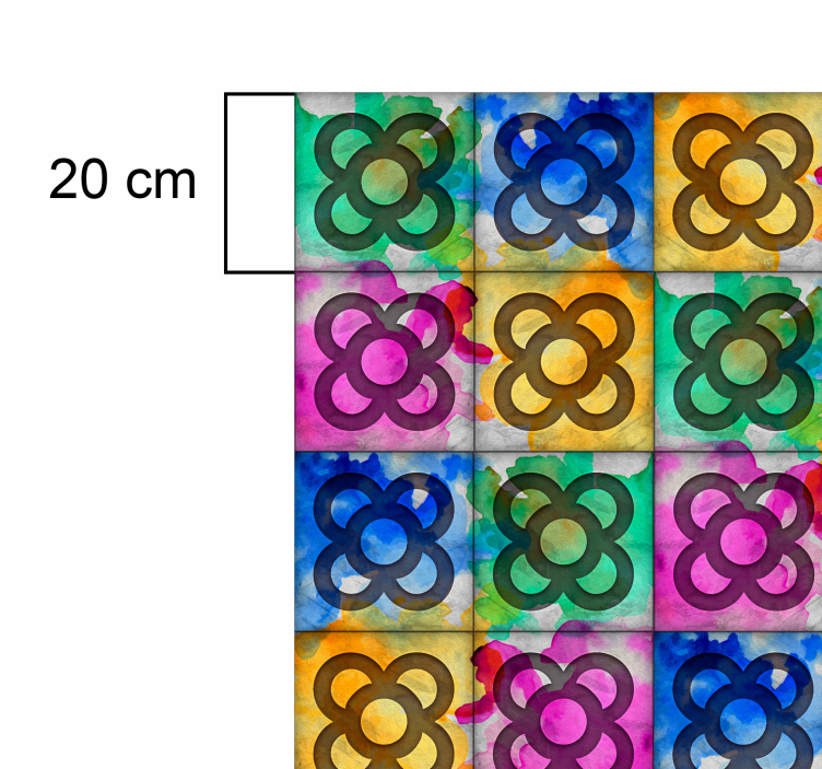 Spalvingas Panoraminis PlytelėsŠviesios spalvos panoraminės plyte - „Tenstickers“