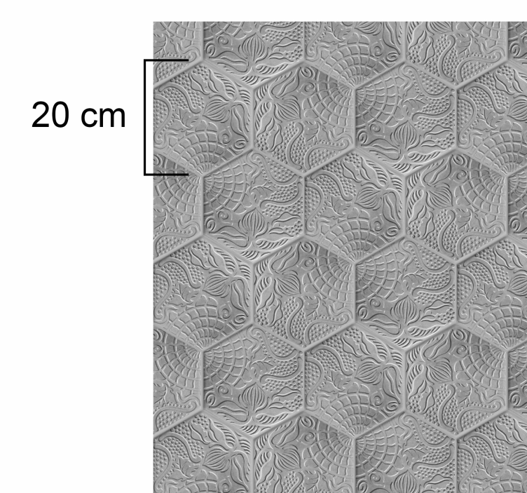 Nusidėvėjusios Gaudi plytelės vinilinis kilimas svetainei - „Tenstickers“