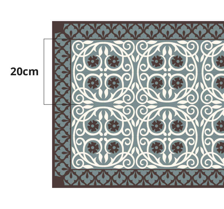 Gėlių elementų kompozicija vonios kambario vinilo kilimėlis - „Tenstickers“