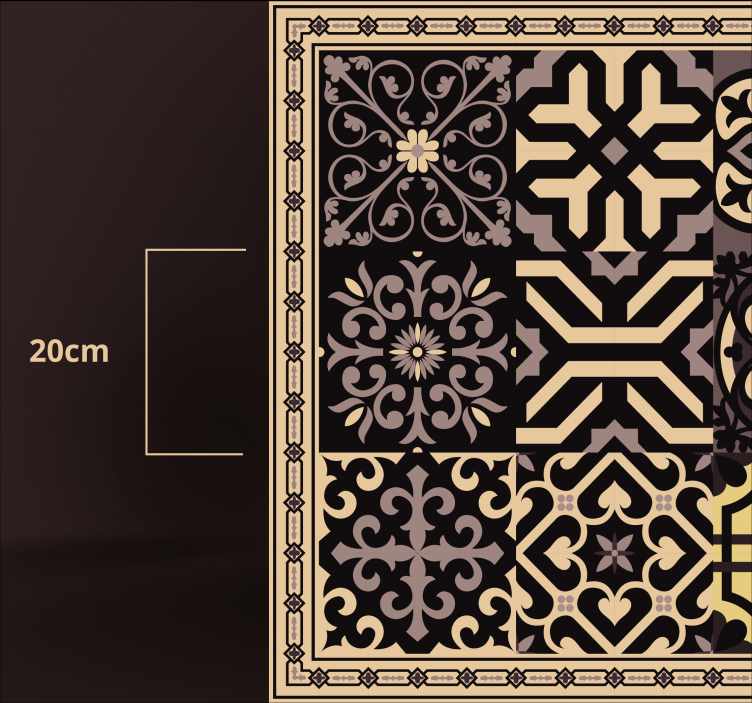 Juodo cemento uodegos plytelių kilimas - „Tenstickers“