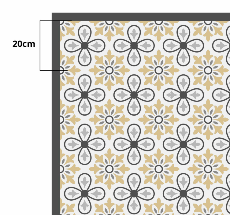 Gėlių geometrinė harmonija geometriniai kilimas - „Tenstickers“