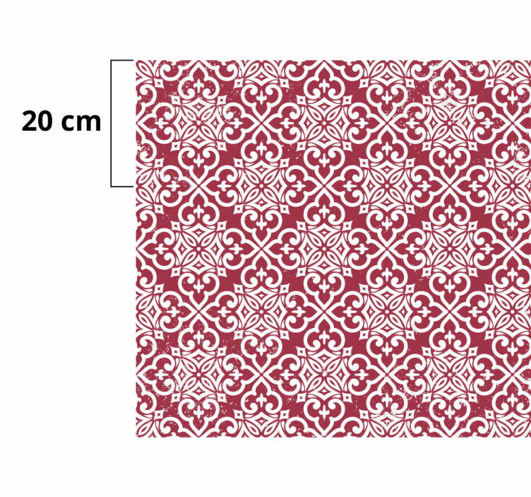 Marokietiškas raudonas derliaus vinilo kilimas - „Tenstickers“