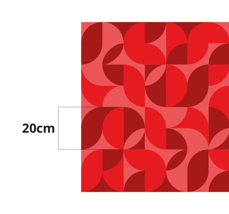 Raudonas retro vinilinis kilimas svetainei - „Tenstickers“