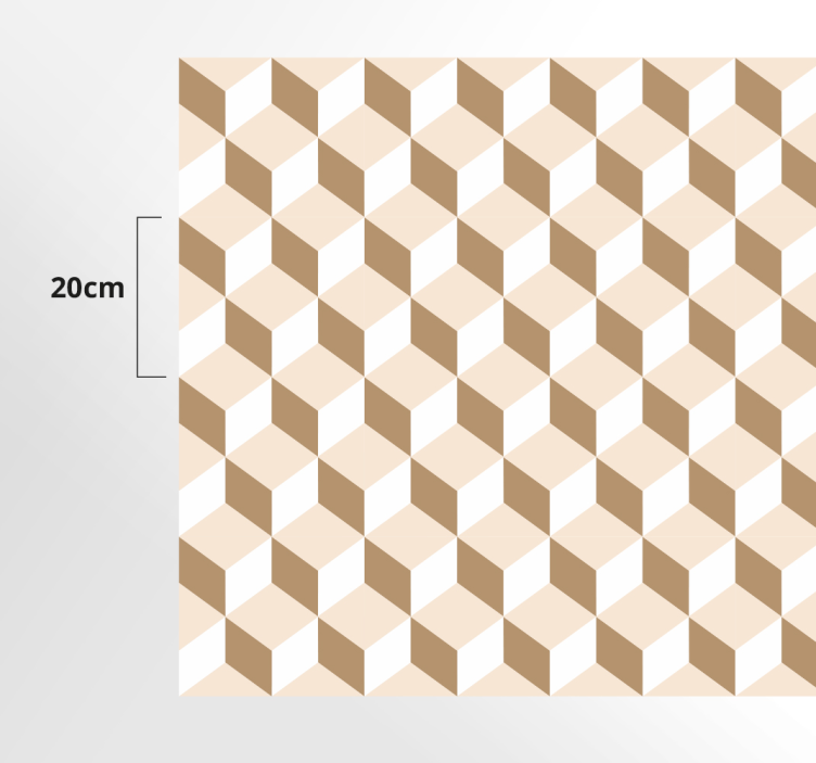 Kubinis korio raštas kilimas virtuvei - „Tenstickers“