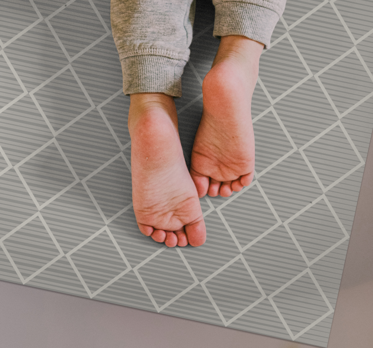 Netaisyklingi pilki rombai geometriniai vinilo pledai - „Tenstickers“