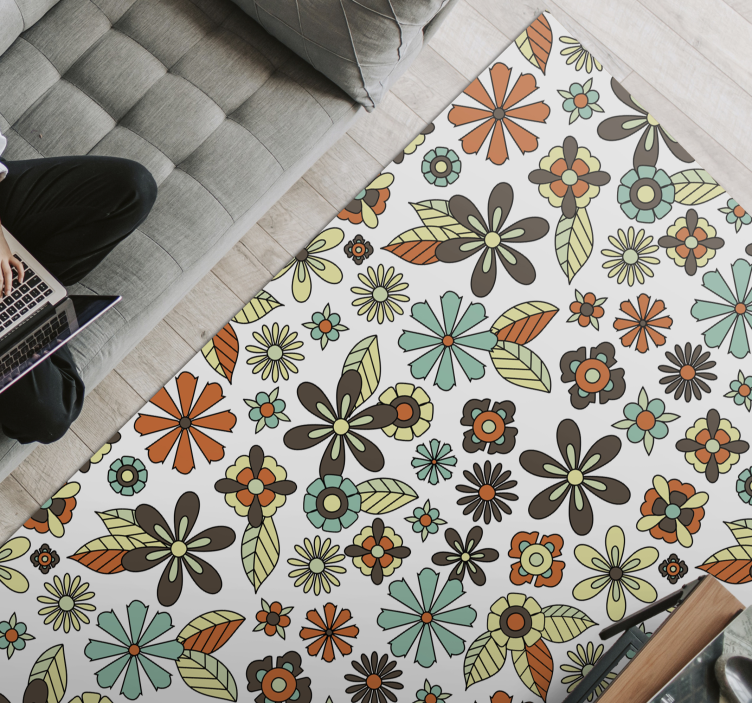 70-ųjų žalių gėlių kilimas - „Tenstickers“