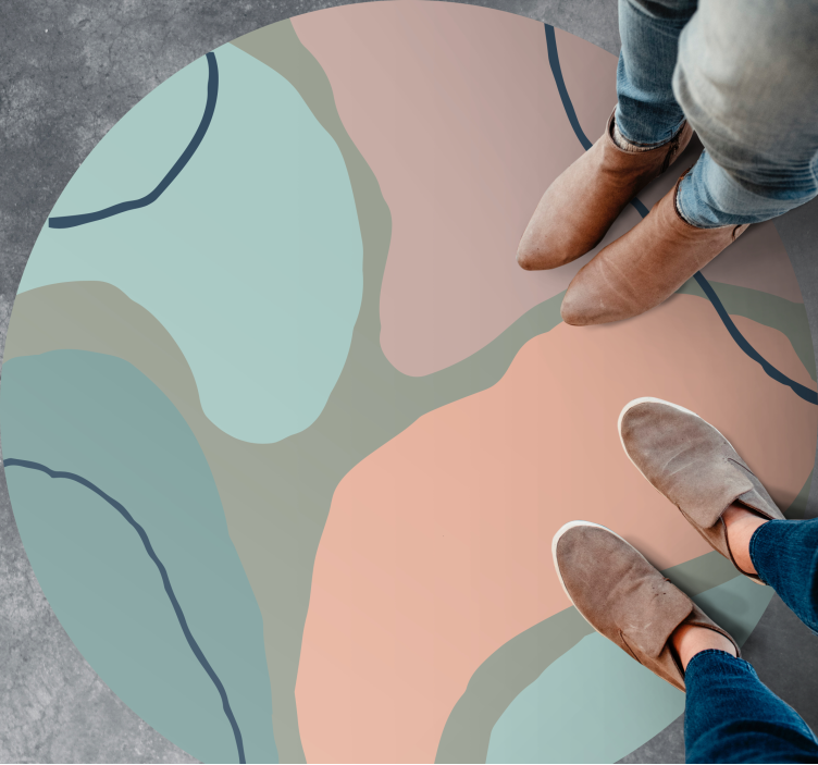 Abstrakčios geometrinės figūros minimalistinis kilima - „Tenstickers“