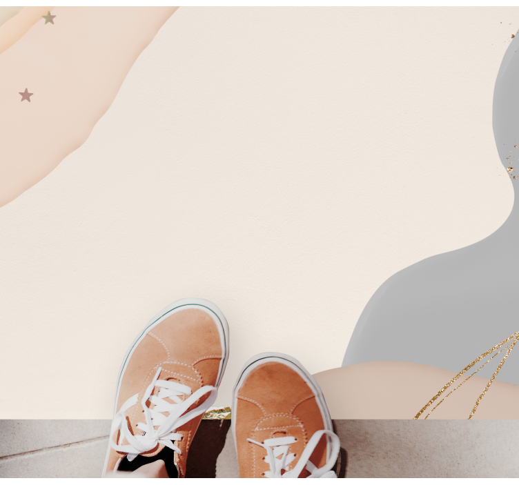 Abstrakčios minkštos bangos minimalistinis kilima - „Tenstickers“