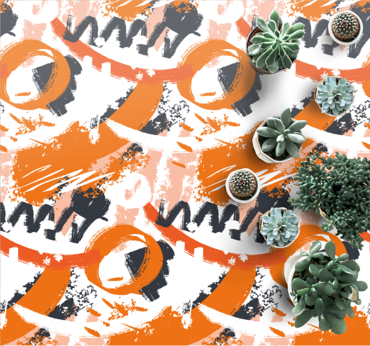 Abstrakčių formų sprogimas modernus vinilinis kilimas - „Tenstickers“