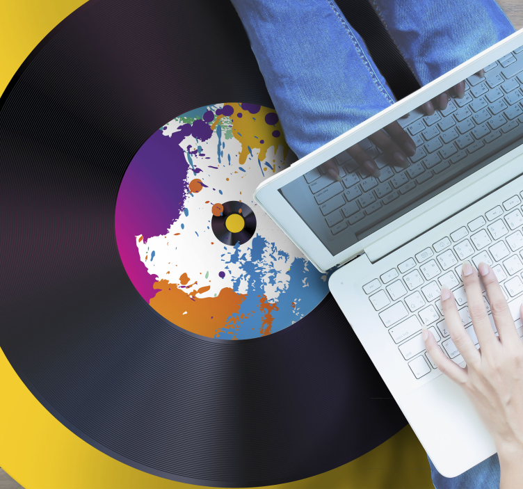 Abstrakčių purslų įrašas tekstūrinis vinilinis kilima - „Tenstickers“