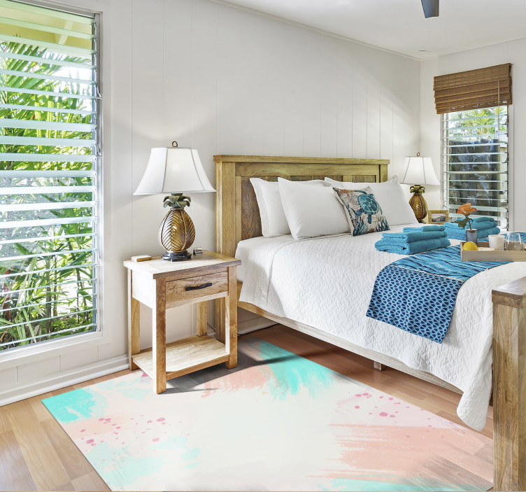 Abstrakčių spalvų purslų minimalistinis kilima - „Tenstickers“