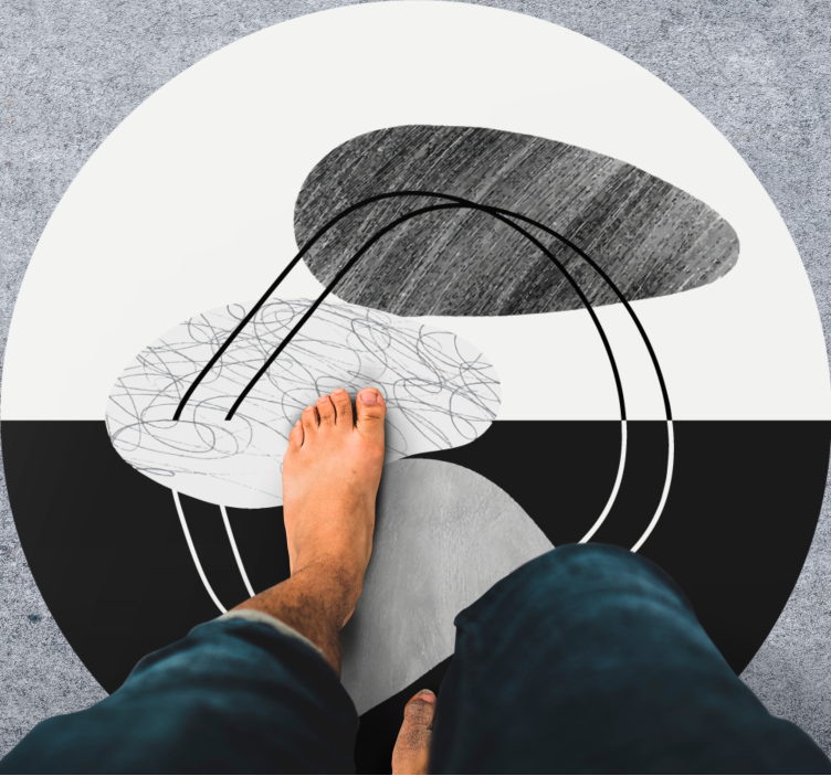 Abstraktaus pavidalo meno kūrinys minimalistinis kilima - „Tenstickers“