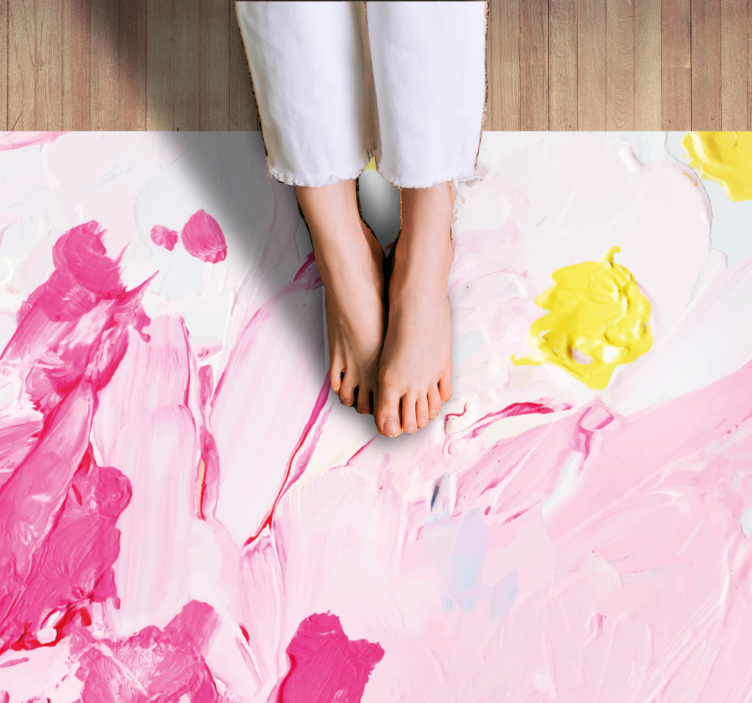 Abstraktūs gėlių atspalviai gamtos vinilinis kilimas - „Tenstickers“