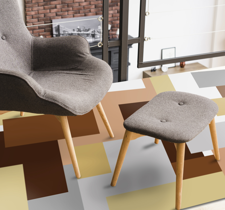 Abstraktūs geometriniai motyvai modernus vinilinis kilimas - „Tenstickers“