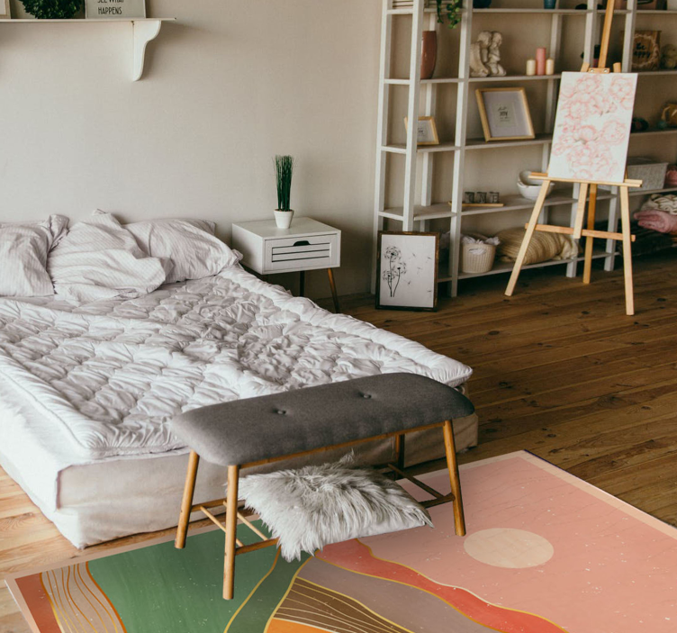 Abstraktus kalnų peizažas modernus vinilinis kilimas - „Tenstickers“