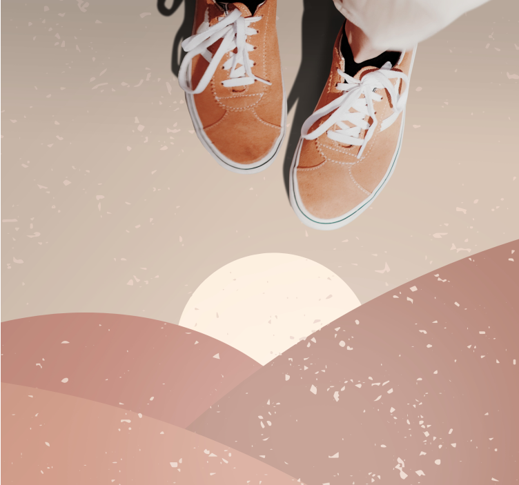 Abstraktus peizažas minimalistinis kilima - „Tenstickers“