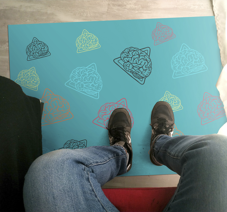 Abstraktūs smegenų modeliai vinilinis kilimėlis - „Tenstickers“