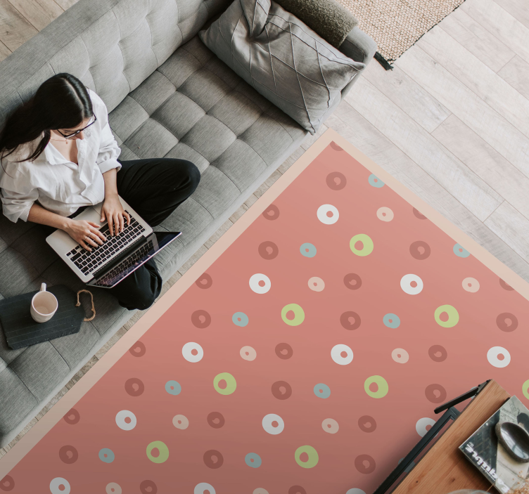 Abstraktus taškinis raštas vinilinis kilimas svetainei - „Tenstickers“