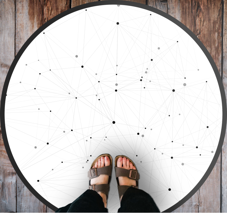 Abstraktus tinklo raštas modernus vinilinis kilimas - „Tenstickers“