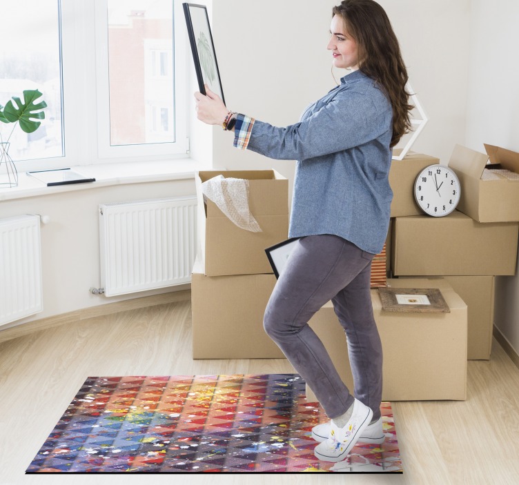 Abstraktus trikampis mozaika geometriniai kilimas - „Tenstickers“