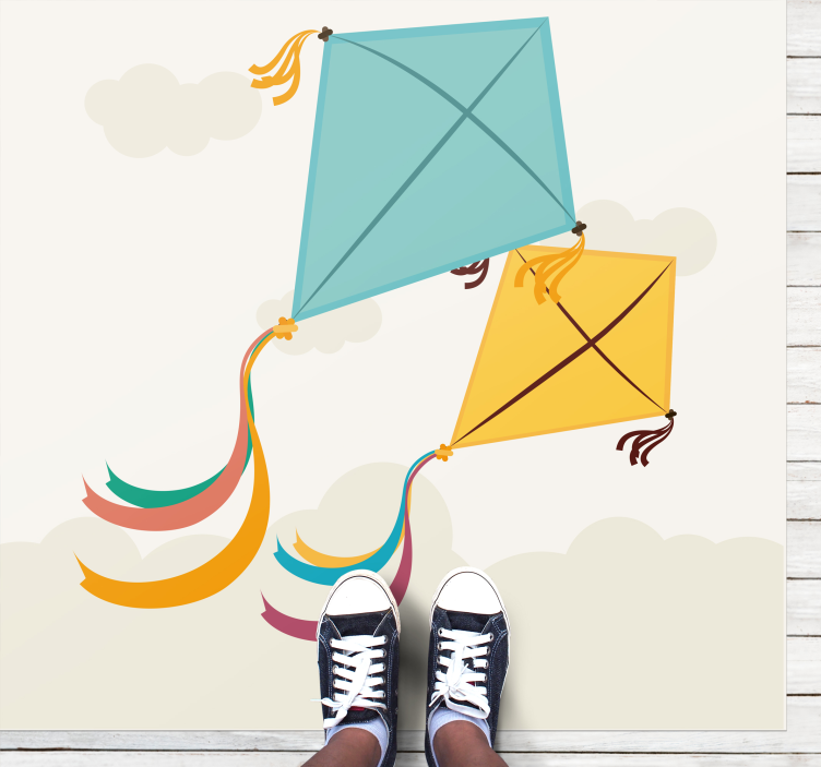 Aitvaras ir debesys kūdikių žaidimų kilimėlis - „Tenstickers“