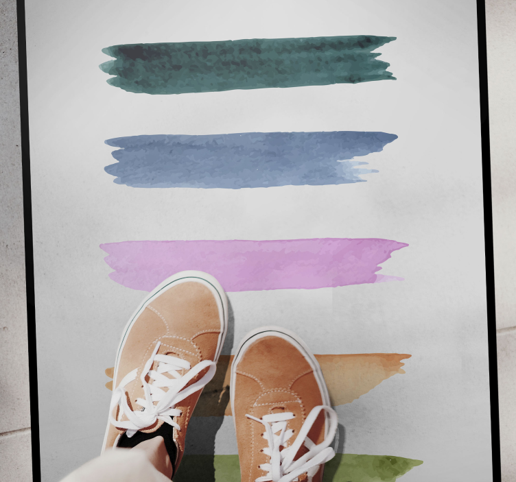 Akvarelės juostelės minimalistinis kilima - „Tenstickers“