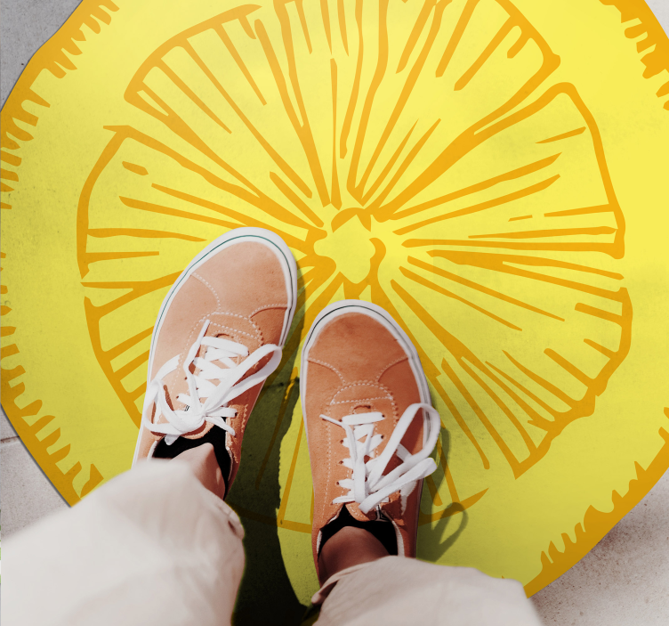 Apelsinų ir citrinų eskizas virtuvės kilimasplytelės - „Tenstickers“