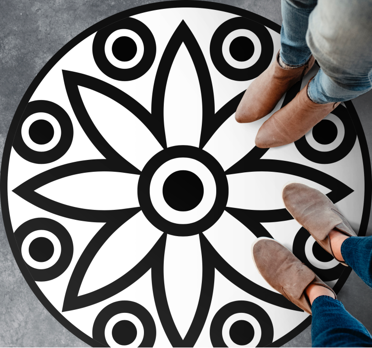 Apskrito mandalos dizainas geometriniai kilimas - „Tenstickers“